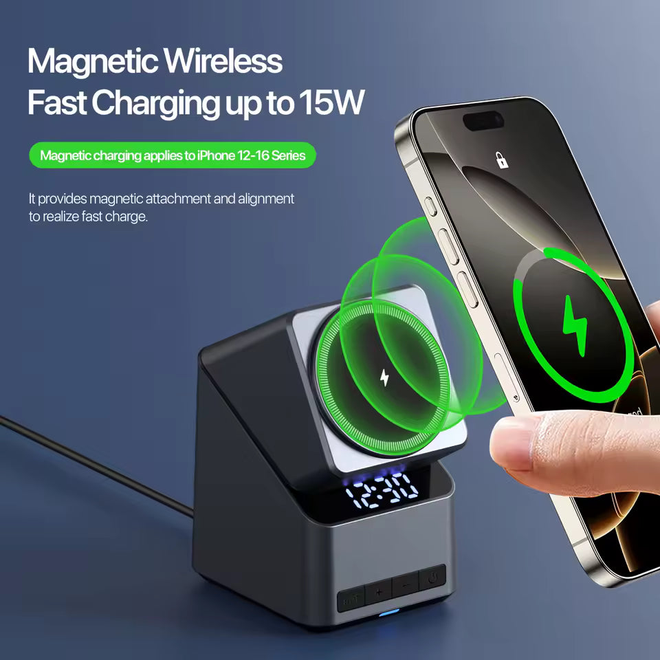 Magnetic 4-in-1 Wireless Charging Station for iPhone, Apple Watch & AirPods